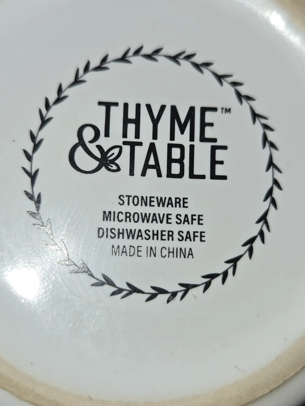 Thyme & Table What a Beautiful Day Ceramic White Mug Rainbow Stripe Handle PRIDE